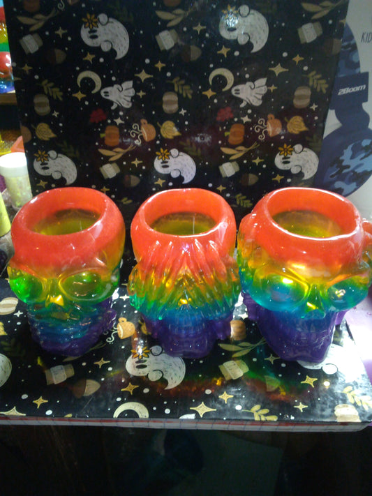 Hear no evil, see no evil, speak no evil skulls set
