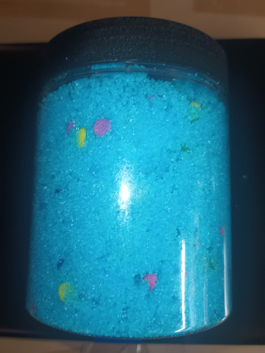 Cotton candy, Banana blue sugar scrub coconut oil and sprinkles