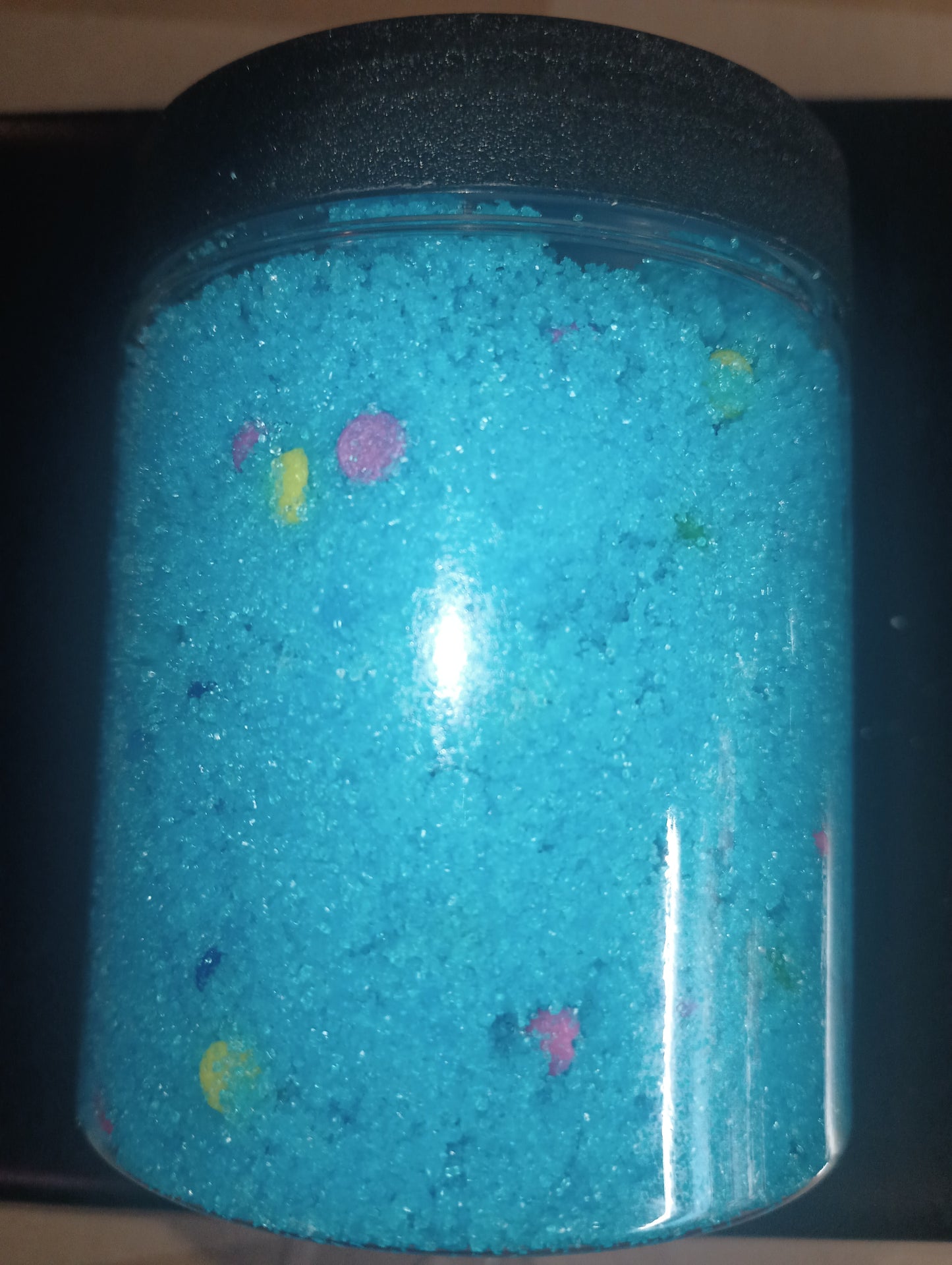 Cotton candy, Banana blue sugar scrub coconut oil and sprinkles