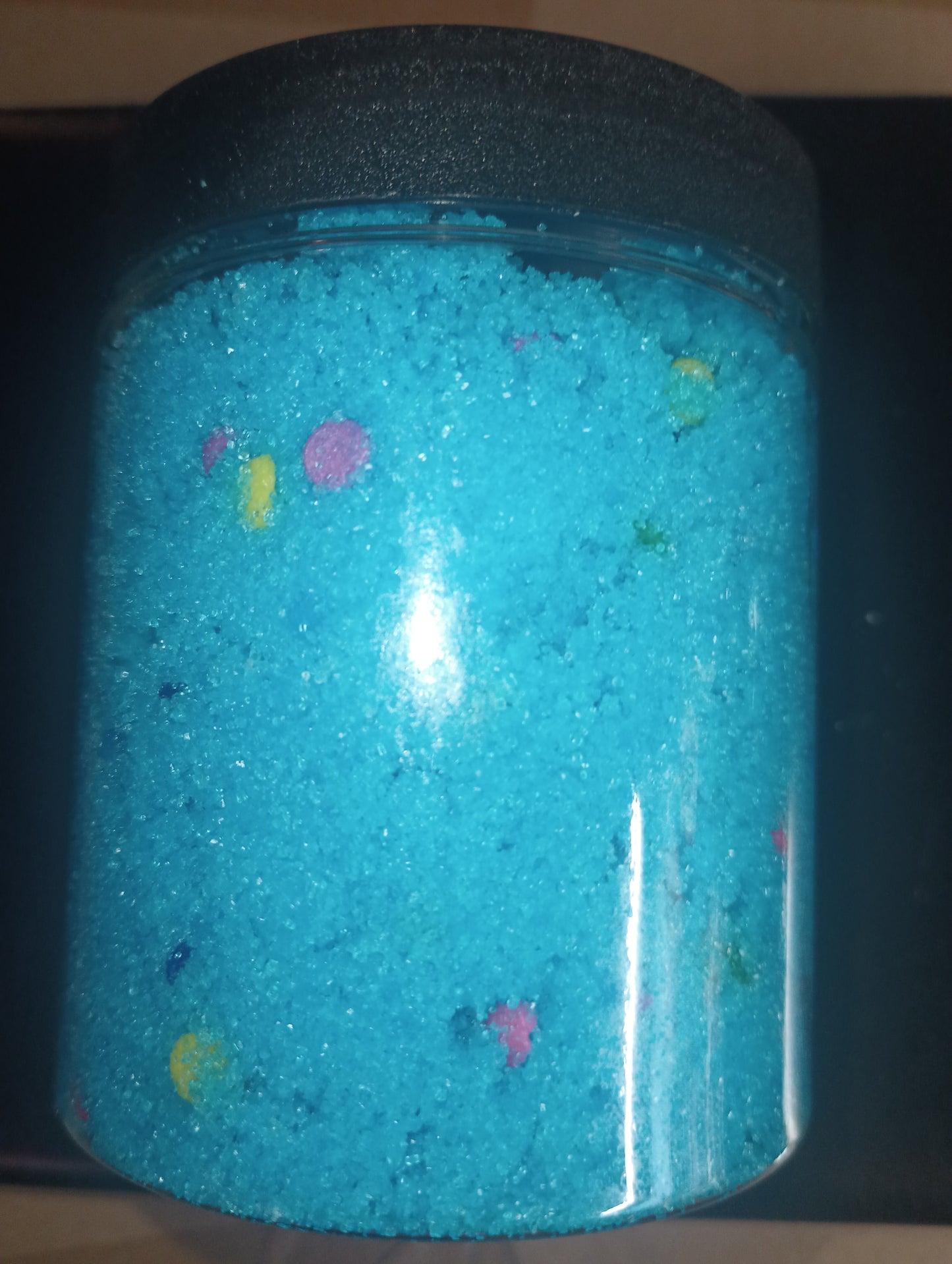 Cotton candy, Banana blue sugar scrub coconut oil and sprinkles